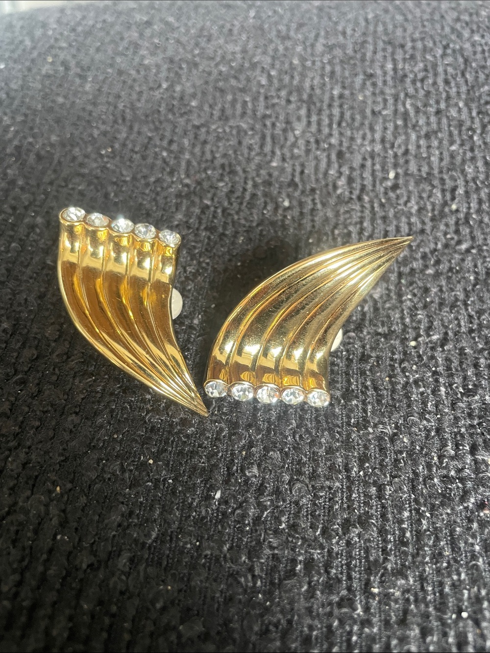 Nina Ricci Earrings Yellow Gold With Crystals